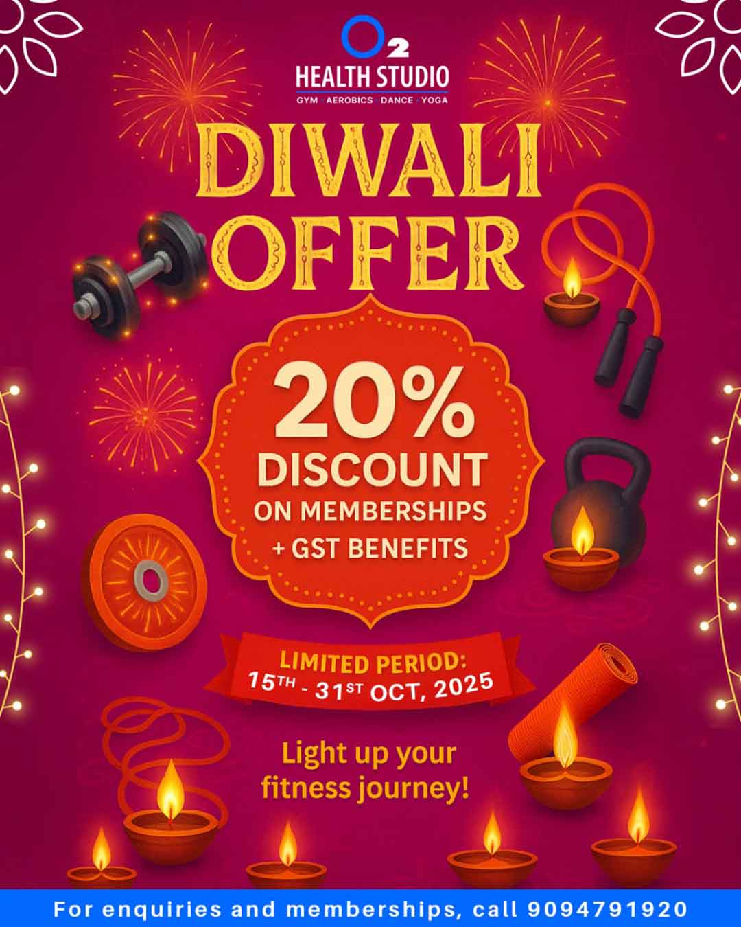 Diwali Offer - O2 Health Studio