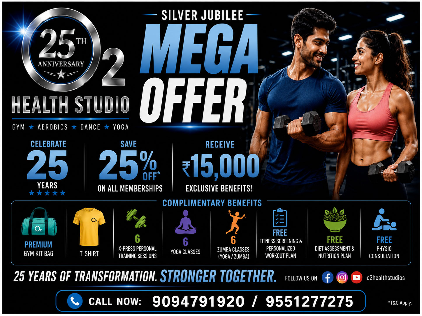 O2 Silver Jubilee Mega Offer - O2 Health Studio